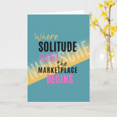 Solitude Introspection Introvertierte Nietzsche Zi Karte (Gelbe Blume)