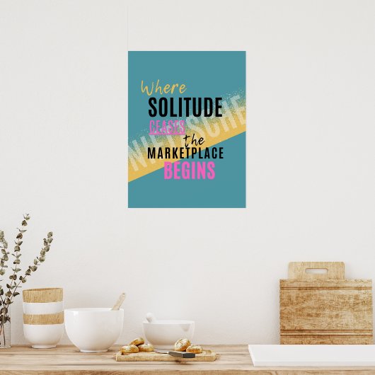Solitude Introspection Introvertierte Nietzsche Zi Poster (Küche)