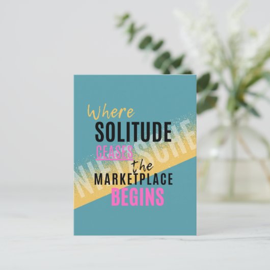 Solitude Introspection Introvertierte Nietzsche Zi Postkarte (Stehend Vorderseite)