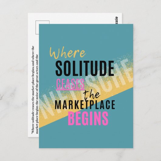 Solitude Introspection Introvertierte Nietzsche Zi Postkarte (Vorne/Hinten)