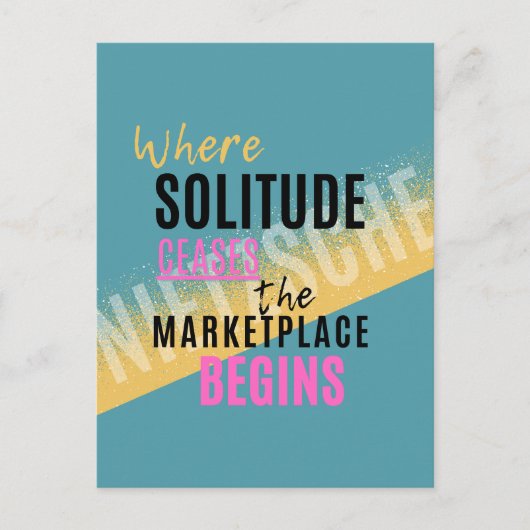 Solitude Introspection Introvertierte Nietzsche Zi Postkarte (Vorderseite)