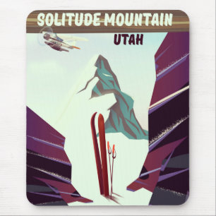 Solitude Mountain Utah Vintage-Reiseplakat. Mousepad