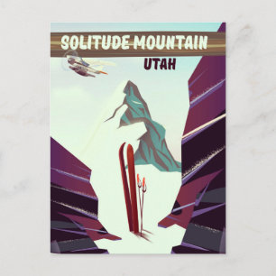 Solitude Mountain Utah Vintage-Reiseplakat. Postkarte