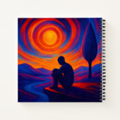 Solitude Reflected Artistic Abstract Notizblock (Rückseite)