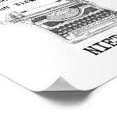 SOLITUDE schwarz-weiß Zitat von Nietzsche Poster (Ecke)