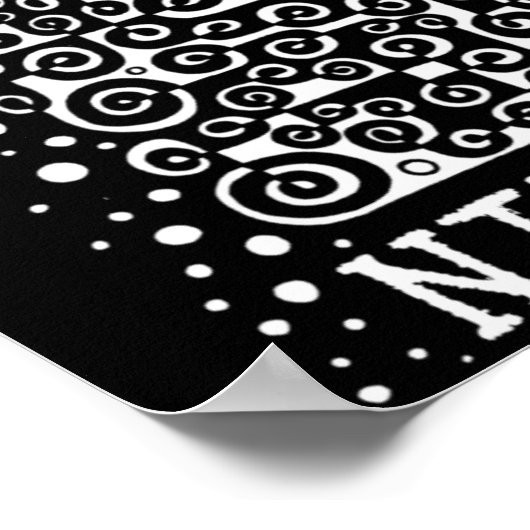 SOLITUDE schwarz-weiß Zitat von Nietzsche Poster (Ecke)