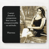 Solitude - Thoreau Zitat - Mausklick Mousepad (Vorne)