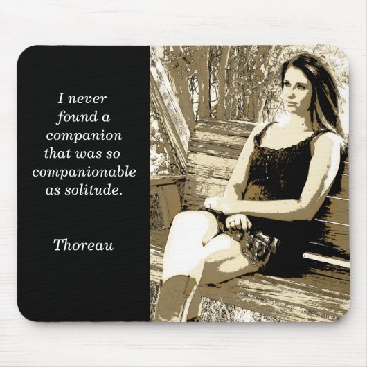 Solitude - Thoreau Zitat - Mausklick Mousepad (Vorne)