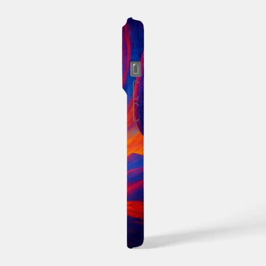 Solitude Under the Sun Vibrant Abstract iPhone Hülle (Linke Seite)