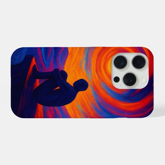 Solitude Under the Sun Vibrant Abstract iPhone Hülle (Rückseite (Horizontal))