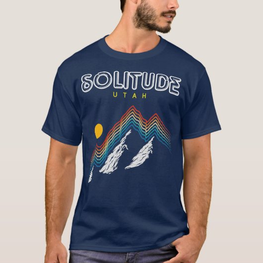 Solitude UtahSki Resort 1980er Retro T-Shirt (Vorderseite)