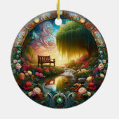 Solitudes Sanctuary Ein Keramik Weg zum Nachdenken Keramik Ornament (Hinten)