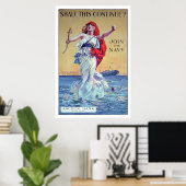 Soll das weitergehen? Mitglied der Marine (US02287 Poster (Heimbüro)
