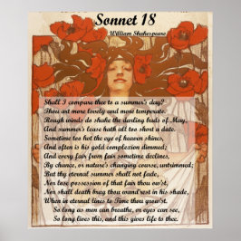 Soll ich dich mit einem Sommertag in Shakespeare v Poster