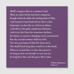 Soll ich dich mit einem Sommertag vergleichen? Son Magnetkarte