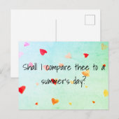 Soll ich dich mit einem Sommertag vergleichen? Son Postkarte (Vorne/Hinten)