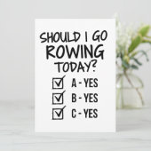 Soll ich heute Rudern? Karte (Stehend Vorderseite)