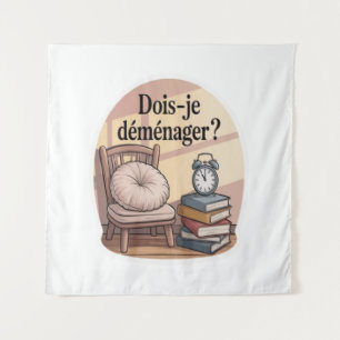 Soll ich umziehen? wandteppich
