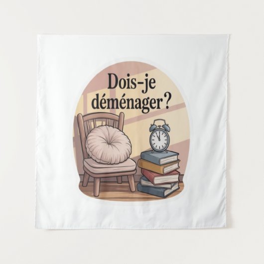 Soll ich umziehen? wandteppich (Vorderseite)
