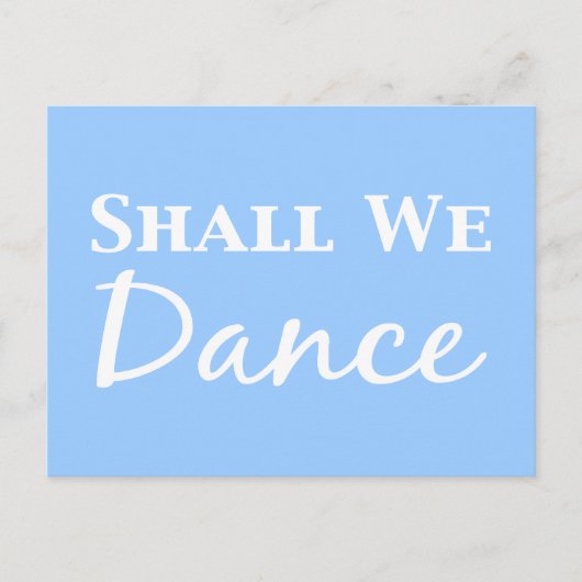 Sollen wir Geschenke tanzen? Postkarte (Vorderseite)