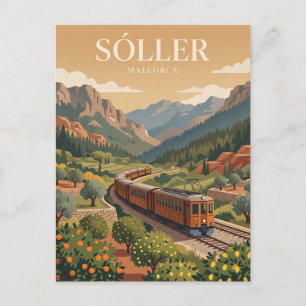 Sóller-Bahn Spanien Postkarte