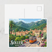 Sóller Spanien Postkarte (Vorne/Hinten)