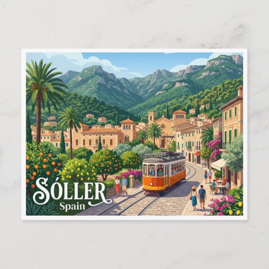 Sóller Spanien Postkarte (Vorderseite)