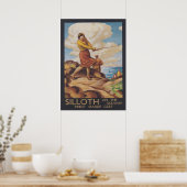 Sollith on Solway, England, Vintager Golf Poster (Küche)