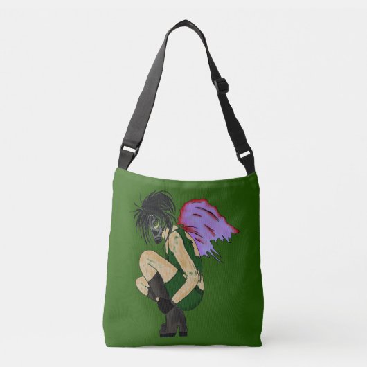 SOLLTE BAG GRUNGE STEAMPUNK GAS MASK ANGEL TRAGETASCHEN MIT LANGEN TRÄGERN (Vorderseite)