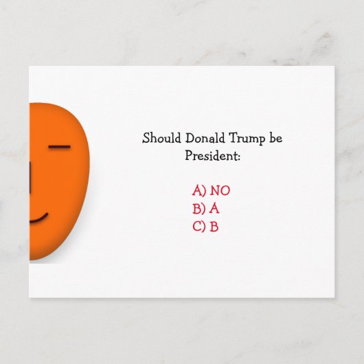 Sollte Donald Trump Präsident sein | Funny Postcar Postkarte (Vorderseite)