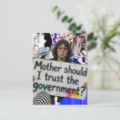 Sollte ich der Regierung vertrauen? Collage Postkarte (Stehend Vorderseite)