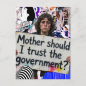 Sollte ich der Regierung vertrauen? Collage Postkarte (Vorderseite)