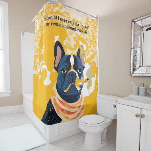 Sollte ich mich übertreiben erklären duschvorhang (Beispiel)