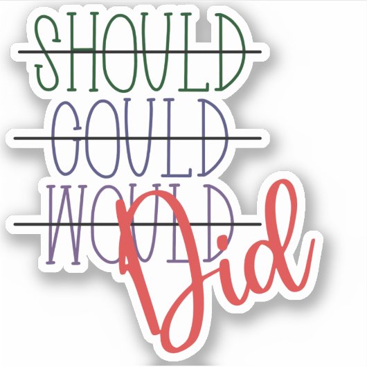 Sollte würde Aufkleber (Vorderseite)