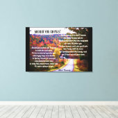 SOLLTEN SIE DIE ERSTE POEM-Leinwand GEHEN? Leinwanddruck (Insitu (Holzboden))