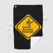Solo Acoustic Musician Golf Handtuch Gelbes Logo (Insitu)