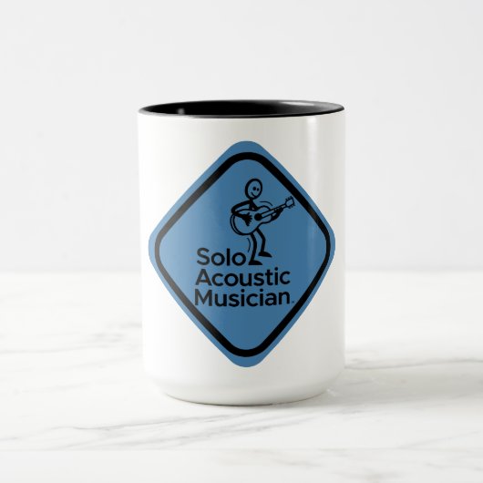 Solo Acoustic Musician Tasse Blue (Zentrum)