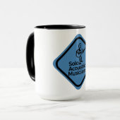 Solo Acoustic Musician Tasse Blue (Vorderseite Links)