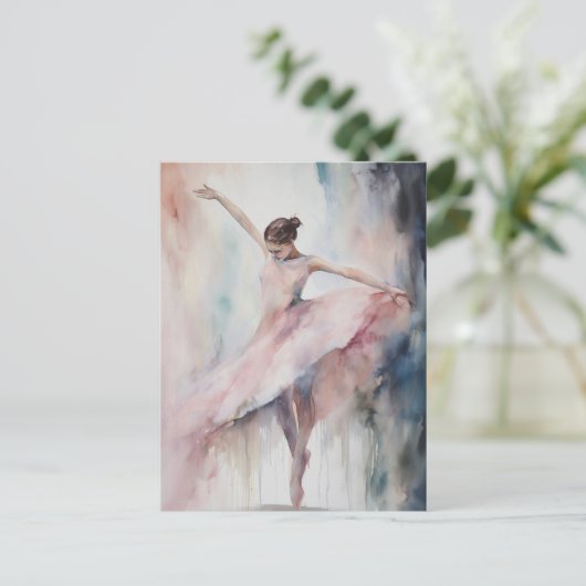 Solo Ballet Dancer Postkarte (Stehend Vorderseite)