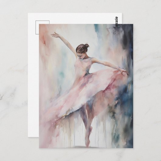 Solo Ballet Dancer Postkarte (Vorne/Hinten)