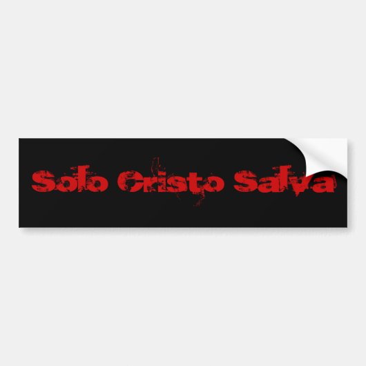 Solo- Cristo Salva (Rojo/Schwarze) Autoaufkleber (Vorne)