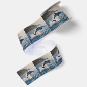 Solo-Delfin-Wellentänzer, Satinband (Rückseite)