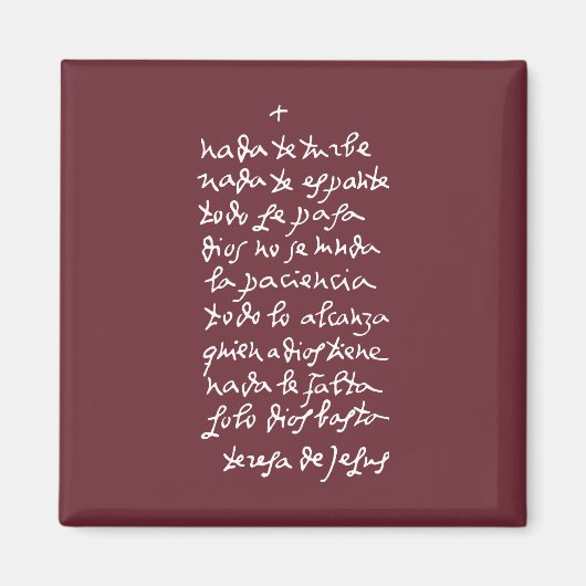 Solo Dios basta (Lass nichts stört dich) Magnet (Vorne)