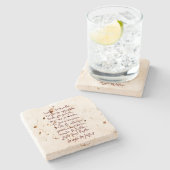 Solo Dios basta (Lass nichts stört dich) Steinuntersetzer (Seitenansicht)