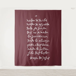Solo Dios basta (Lass nichts stört dich) Wandteppich