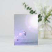 Solo Kiteboard Postkarte (Stehend Vorderseite)