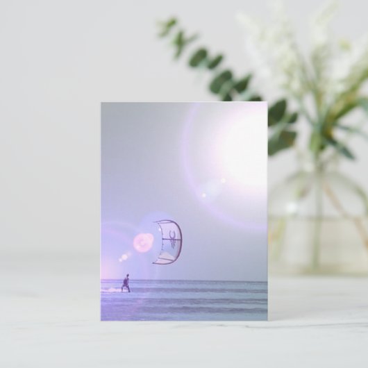 Solo Kiteboard Postkarte (Stehend Vorderseite)