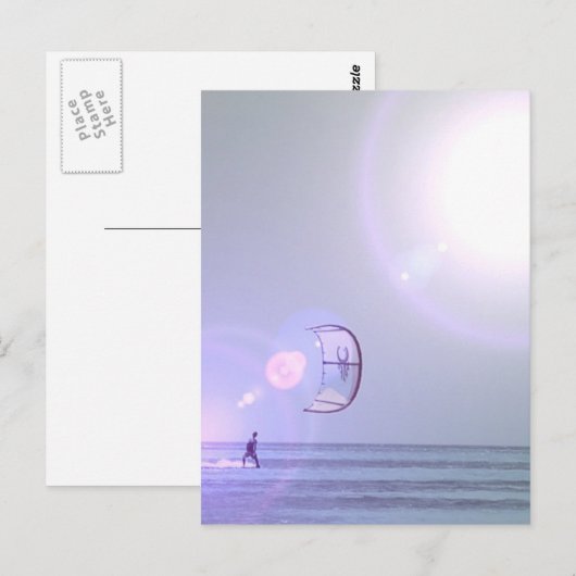 Solo Kiteboard Postkarte (Vorne/Hinten)