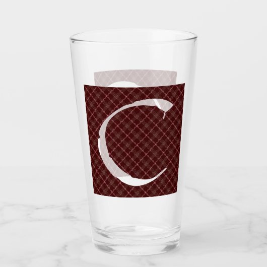 Solo-Letter-Blockplatte Glas (Vorderseite)