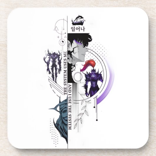 Solo Leveling Anime Coasters - 6 Pack Sung Jin-Woo Getränkeuntersetzer (Vorderseite)